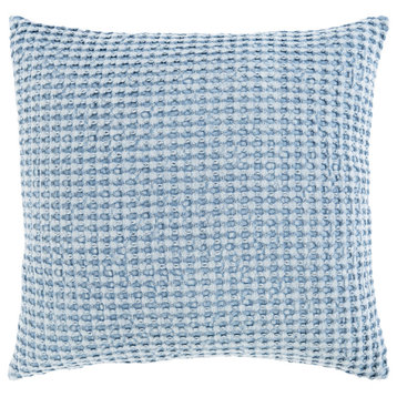 Waffle WFL-001 Pillow Cover, Denim, 18"x18", Pillow Cover Only