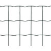 vidaXL Fence Barrier Fence Metal Fence for Poultry Steel 82ft x 3.3ft Green