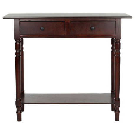 Safavieh Rosemary 2-Drawer Console, Dark Cherry