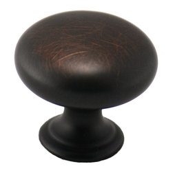 Cosmas - Cabinet Round Knob, 1-1/4" Diameter, Set of 25, Oil Rubbed Bronze - Cabinet And Drawer Knobs