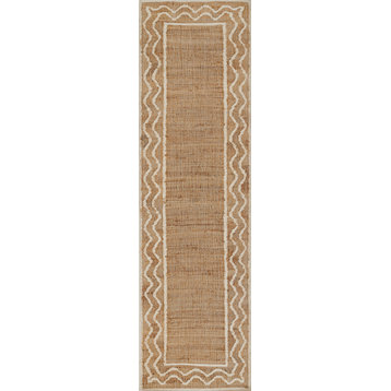 Erin Gates by Momeni Orchard Ripple Natural Hand Woven Wool Rug 2'3" X 8' Runner