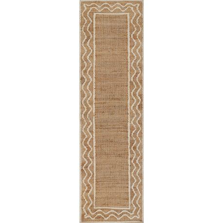 Erin Gates by Momeni Orchard Ripple Natural Hand Woven Wool Rug 2'3" X 8' Runner
