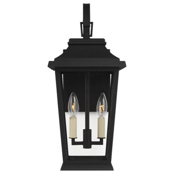 Murray Feiss OL15401TXB Warren 2 Light Medium Lantern, Textured Black