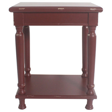 Reynolds Accent End Table, 22" Tall, Red