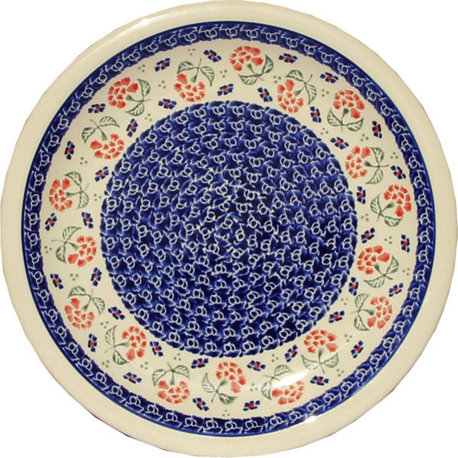 Polish Pottery Dinner Plate, Pattern Number: 963