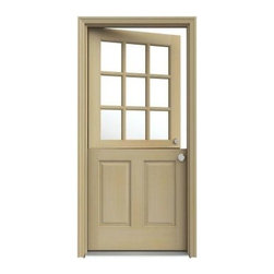 9-Lite Unfinished Hemlock Dutch Entry Door with Unfinished AuraLast Jamb - Front Doors