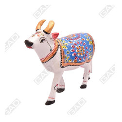 AQUA METAL MEENAKARI COW - Decorative Objects And Figurines