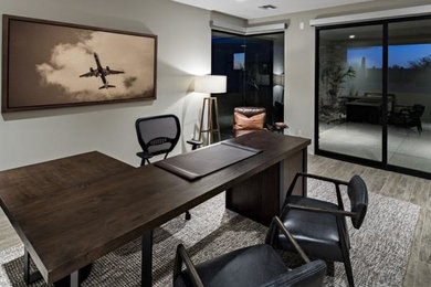 Inspiration for a contemporary home office remodel in Other