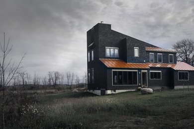 Inspiration for a contemporary exterior home remodel in Burlington