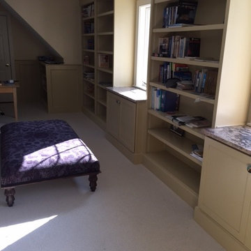 Custom Built in Bookcases and Fireplace Mantles