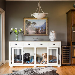 XL Double Kennel with Drawers - Dog Kennels And Crates