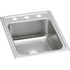 LR1722OS4 Lustertone Classic Stainless Steel 17" x 22" Drop-in Sink, OS4 Holes