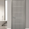 Wood Door 24 x 80 & Hardware | Planum 0020 Grey Oak | Pre-hung Panel