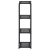 vidaXL Storage Shelf Black 11.8"x11.8"x47.2" Poly Rattan