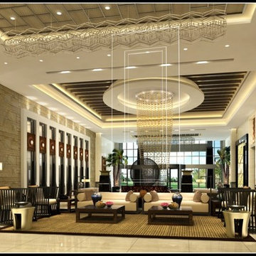 Inner Mongolia international hot spring hotel, the lobby, guest room part