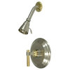 Satin Nickel/Polished Brass Milano Single Handle Shower Faucet KB2639MLSO