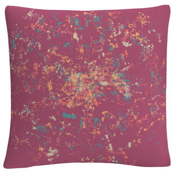 Speckled Colorful Splatter Abstract 8 By Abc Decorative Throw Pillow