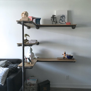 Industrial Pipe Shelving with MDF Boards