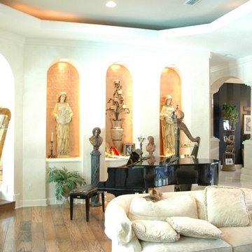 English Baroque Dining Room adjoining Living Room