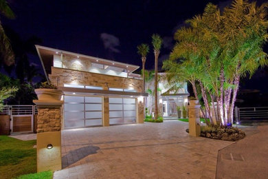 Example of a trendy exterior home design in Miami