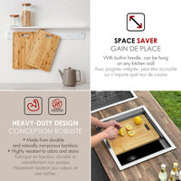 STYLISH 15 1/8" Bamboo Workstation Cutting Board