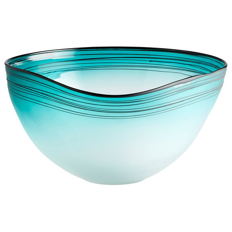 Cyan Kapalua Bowl 10894 - Blue and White