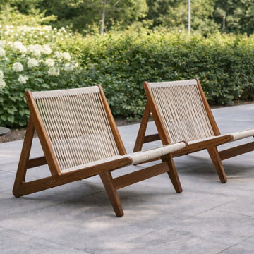 Gubi MR01 Initial Outdoor Lounge Chair from DWR, Pair