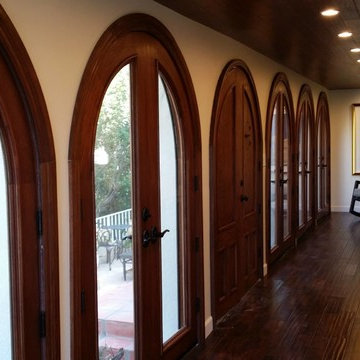 William Shatner Home Makeover - Rustic, Mahogany Arched Doors -After Picture