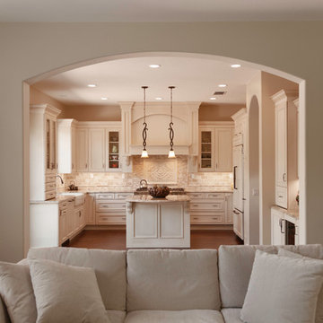 Mediterranean Style White Kitchen Remodel in Newbury Park