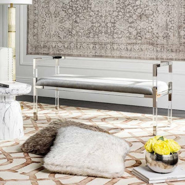 Clear Lucite Acrylic Benches