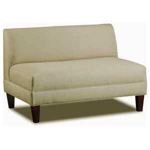 Briley Armless Loveseat, Linen - Contemporary - Loveseats ...