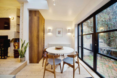 Dining room in London.