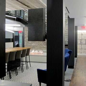 Custom 4 Sided Open Gas Fireplace by Acucraft