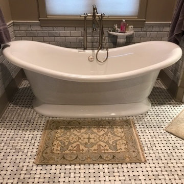 Bathroom project complete with a little OUSHAK warmth under feet!