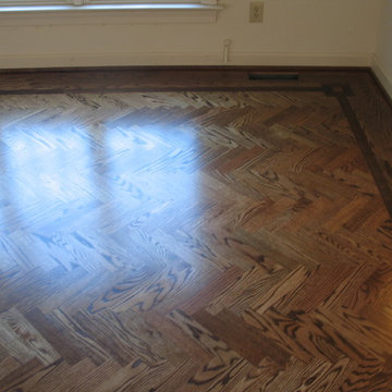 Herringbone with Walnut Border