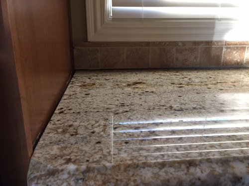 Granite Countertop Not Meeting The Side Cabinets Flush Please