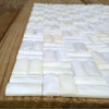 Mother of Pearl Serene White 12 in. x 12 in. 3D Seamless Pearl Shell Tile