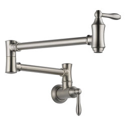 Pot Filler Faucet - Wall Mount, Stainless - Pot Fillers