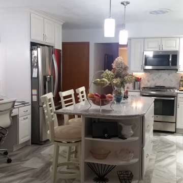 White Kitchen with Island