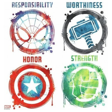 Marvel Icons Peel and Stick Wall Decals, 8-Piece