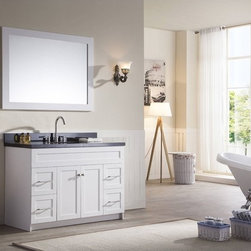 49 inch Transitional Single Sink Bathroom Vanity Black Granite Top - Bathroom Vanities And Sink Consoles