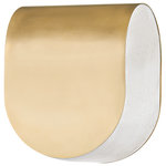 Hudson Valley Lighting - Briarwood 1 Light Wall Sconce, Aged Brass - The lines of a curved piece of Aged Brass or Black Brass flow effortlessly into the smooth lines of an alabaster shade creating a sleek, modern form that draws the eye. Light fills the alabaster and emits a soft glow from the sides of the fixture. This versatile sconce is available in both a slender and stout shape and can be mounted for uplight or downlight.