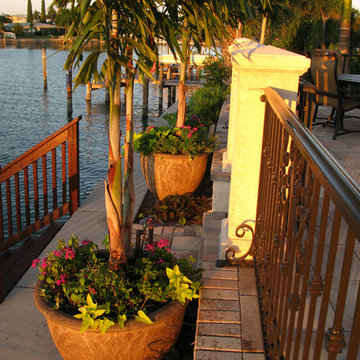 Mediterranean-style pots, cast concrete