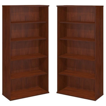 Bush Business Furniture (Set of 2) 5 Shelf Bookcase in Hansen Cherry