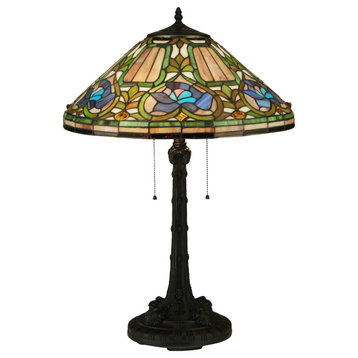 26.5H Tiffany Floral Table Lamp