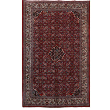 Consigned, Traditional Rug, Red, 10'x14', Mahal, Handmade Wool