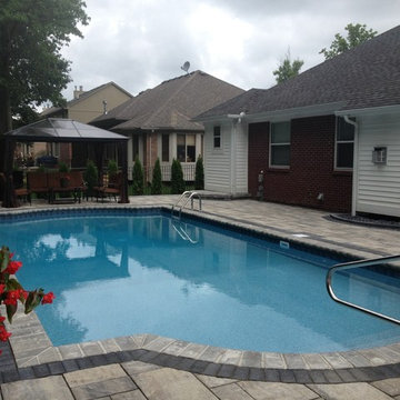 Vinyl Liner Pool with Hardscape & Gazebo