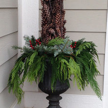 Winter planter display