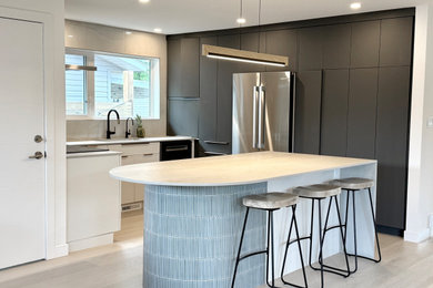 Inspiration for a contemporary kitchen remodel in Edmonton