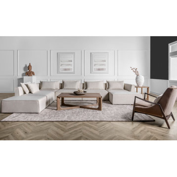 Cream Minimalist Modular Sofa | Andrew Martin Charlton, Corner Chair